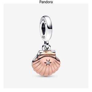 Pandora Pink and Silver Shell Charm Bracelet